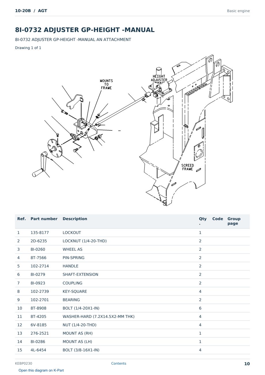 Caterpillar 10-20B S/N AGT Partsbook KEBP0230 (English) - sample page 10 of 10 Caterpillar 10-20B S/N AGT Partsbook KEBP0230 (English) - sample page 10 of 10