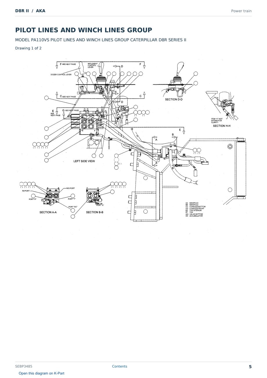 Caterpillar D8R II S/N AKA Partsbook SEBP3485 (English) - sample page 5 of 10 Caterpillar D8R II S/N AKA Partsbook SEBP3485 (English) - sample page 5 of 10