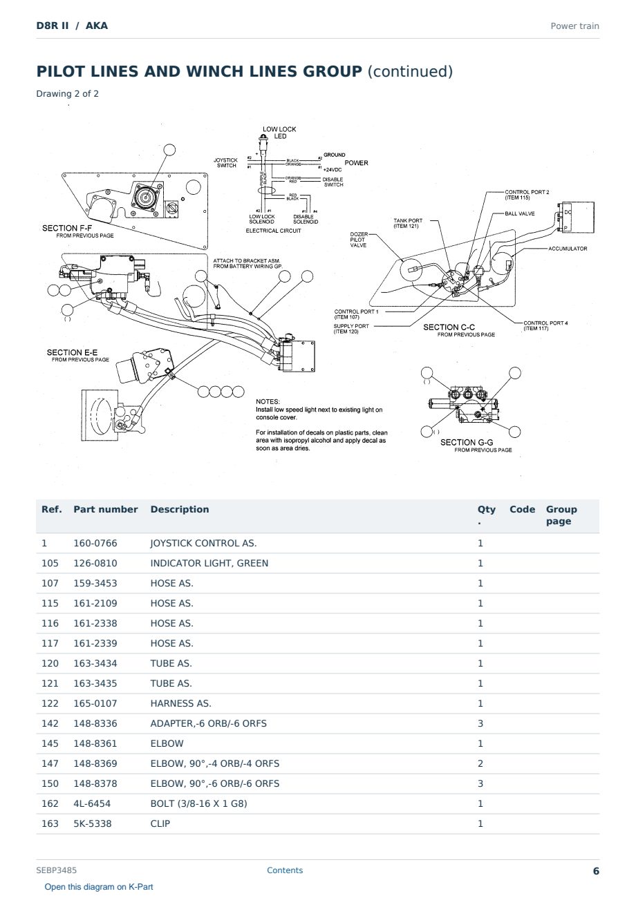 Caterpillar D8R II S/N AKA Partsbook SEBP3485 (English) - sample page 6 of 10 Caterpillar D8R II S/N AKA Partsbook SEBP3485 (English) - sample page 6 of 10