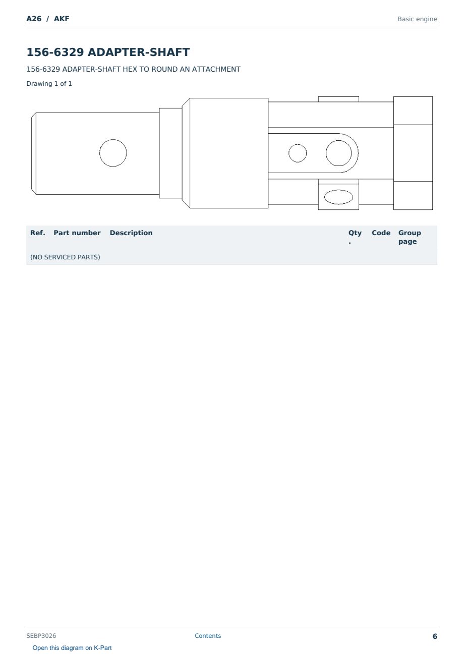 Caterpillar A26 S/N AKF Partsbook SEBP3026 (English) - sample page 6 of 10 Caterpillar A26 S/N AKF Partsbook SEBP3026 (English) - sample page 6 of 10