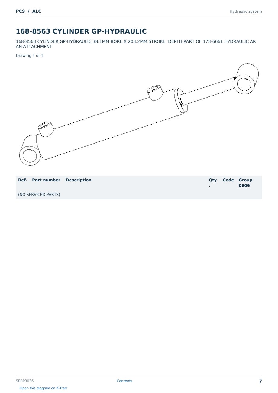 Caterpillar PC9 S/N ALC Partsbook SEBP3036 (English) - sample page 7 of 10 Caterpillar PC9 S/N ALC Partsbook SEBP3036 (English) - sample page 7 of 10
