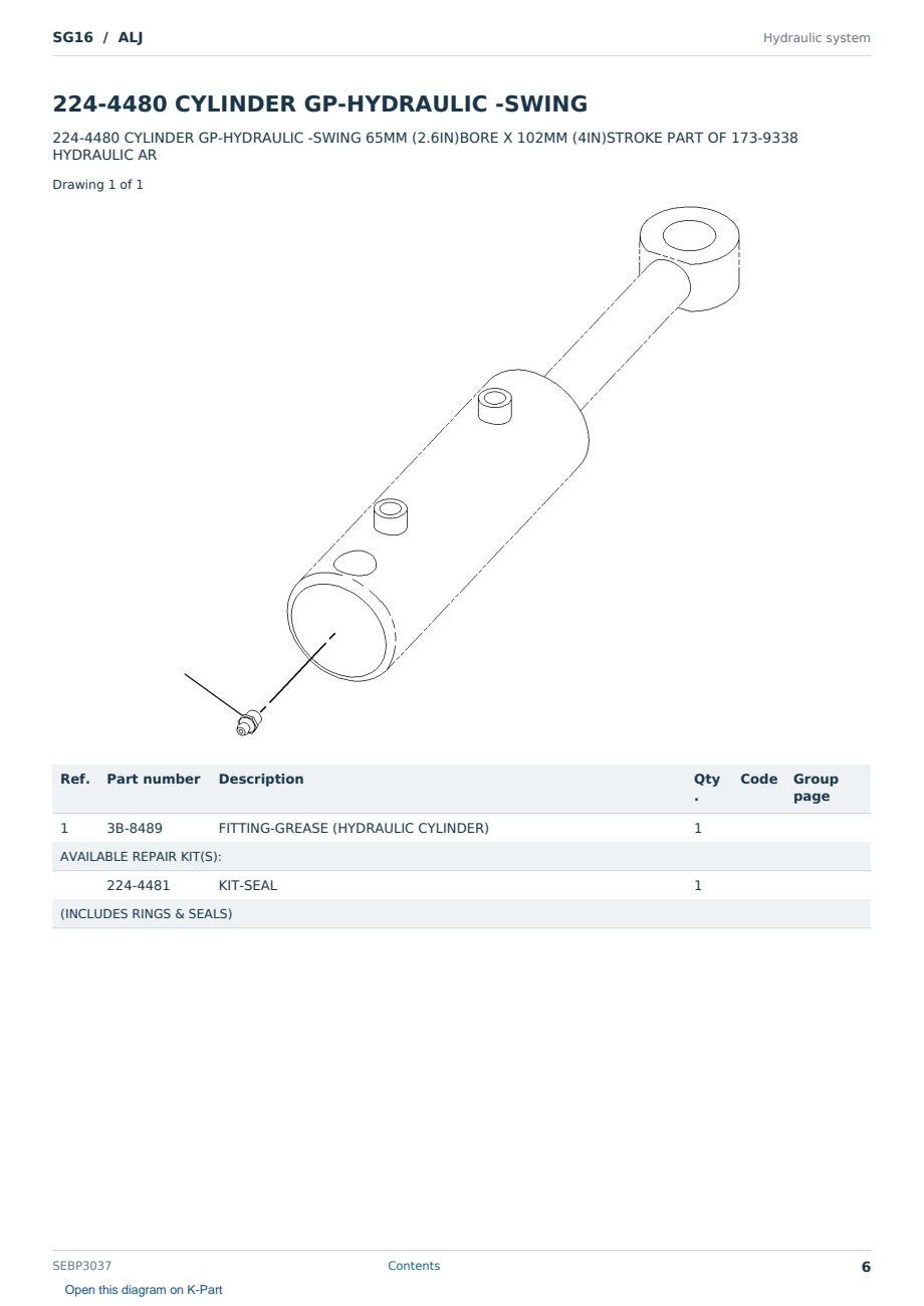 Caterpillar SG16 S/N ALJ Partsbook SEBP3037 (English) - sample page 6 of 10 Caterpillar SG16 S/N ALJ Partsbook SEBP3037 (English) - sample page 6 of 10