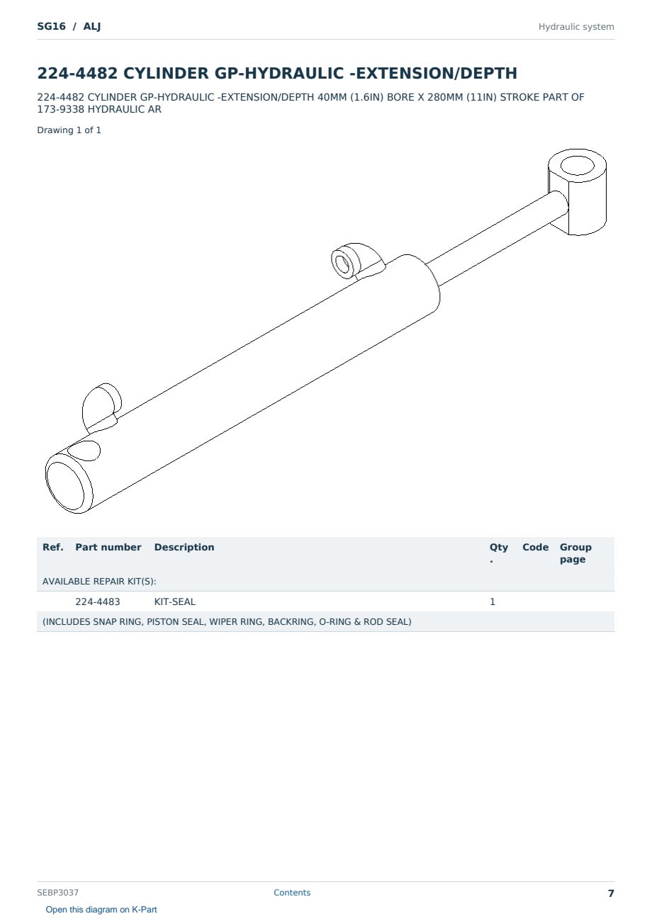 Caterpillar SG16 S/N ALJ Partsbook SEBP3037 (English) - sample page 7 of 10 Caterpillar SG16 S/N ALJ Partsbook SEBP3037 (English) - sample page 7 of 10