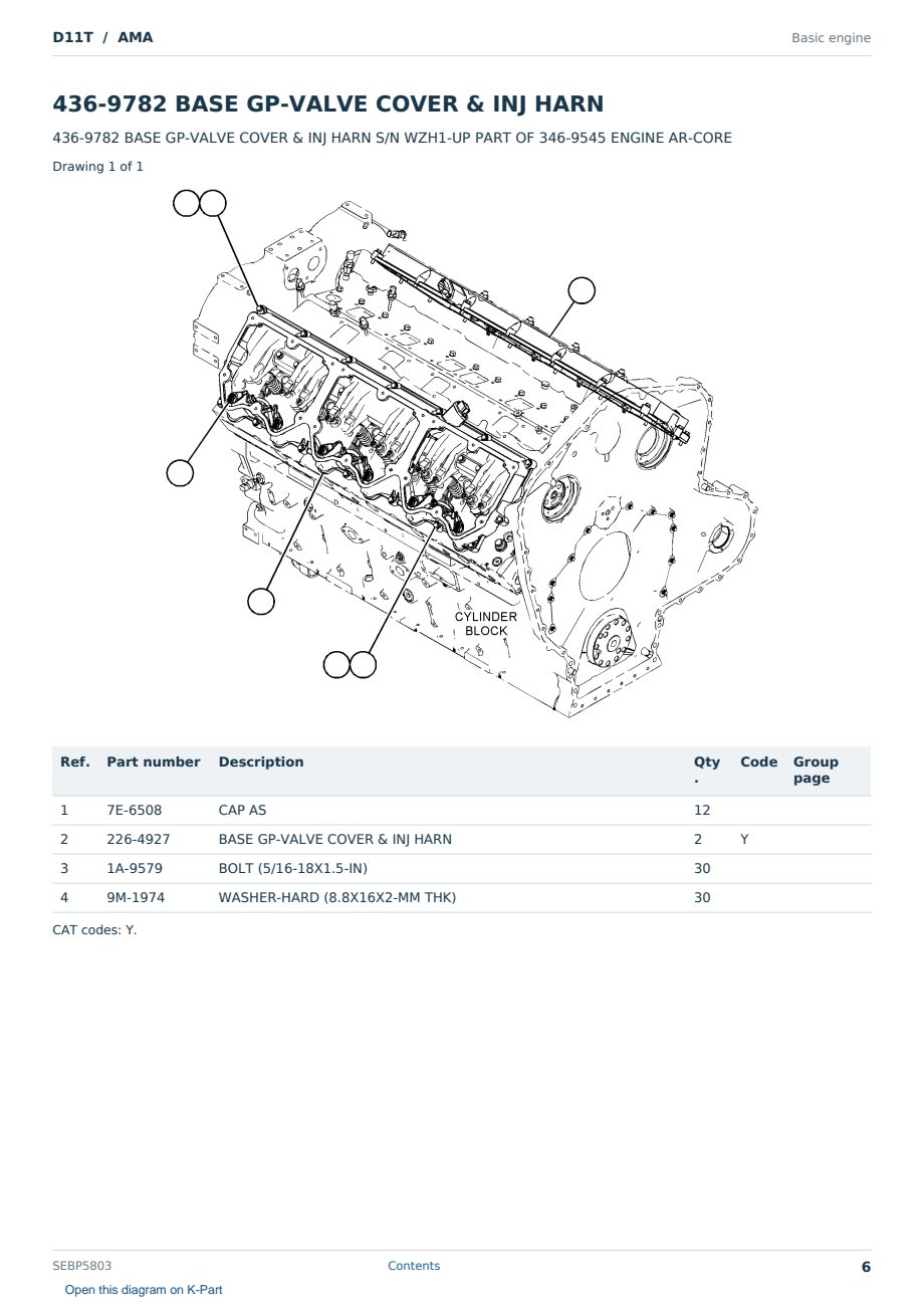 Caterpillar D11T S/N AMA Partsbook SEBP5803 (English) - sample page 6 of 10 Caterpillar D11T S/N AMA Partsbook SEBP5803 (English) - sample page 6 of 10