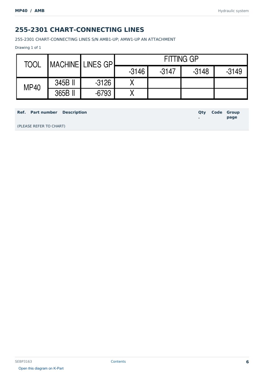 Caterpillar MP40 S/N AMB Partsbook SEBP3163 (English) - sample page 6 of 10 Caterpillar MP40 S/N AMB Partsbook SEBP3163 (English) - sample page 6 of 10