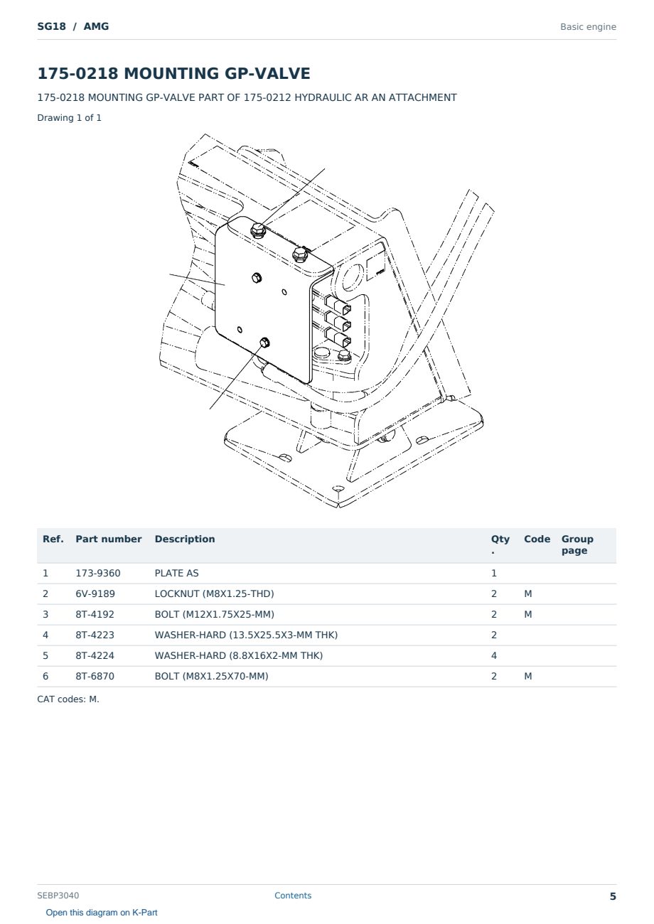 Caterpillar SG18 S/N AMG Partsbook SEBP3040 (English) - sample page 5 of 10 Caterpillar SG18 S/N AMG Partsbook SEBP3040 (English) - sample page 5 of 10