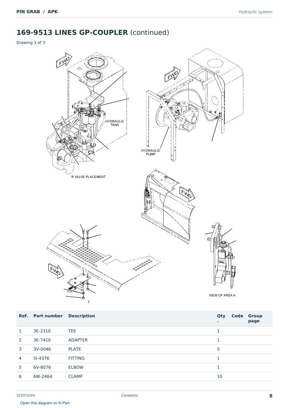 Caterpillar PIN GRAB S/N APK Partsbook SEBP3099 (English) - sample page 8 of 10 Caterpillar PIN GRAB S/N APK Partsbook SEBP3099 (English) - sample page 8 of 10
