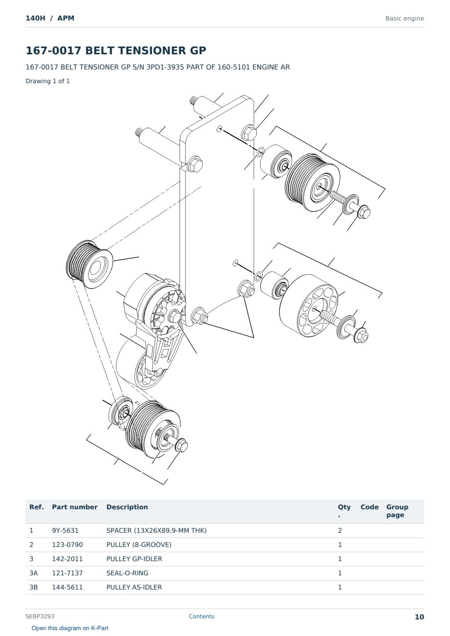 Caterpillar 140H S/N APM Partsbook SEBP3293 (English) - sample page 10 of 10 Caterpillar 140H S/N APM Partsbook SEBP3293 (English) - sample page 10 of 10