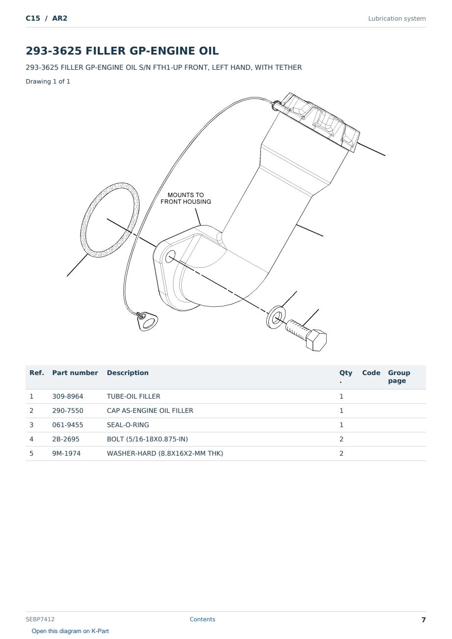 Caterpillar C15 S/N AR2 Partsbook SEBP7412 (English) - sample page 7 of 10 Caterpillar C15 S/N AR2 Partsbook SEBP7412 (English) - sample page 7 of 10