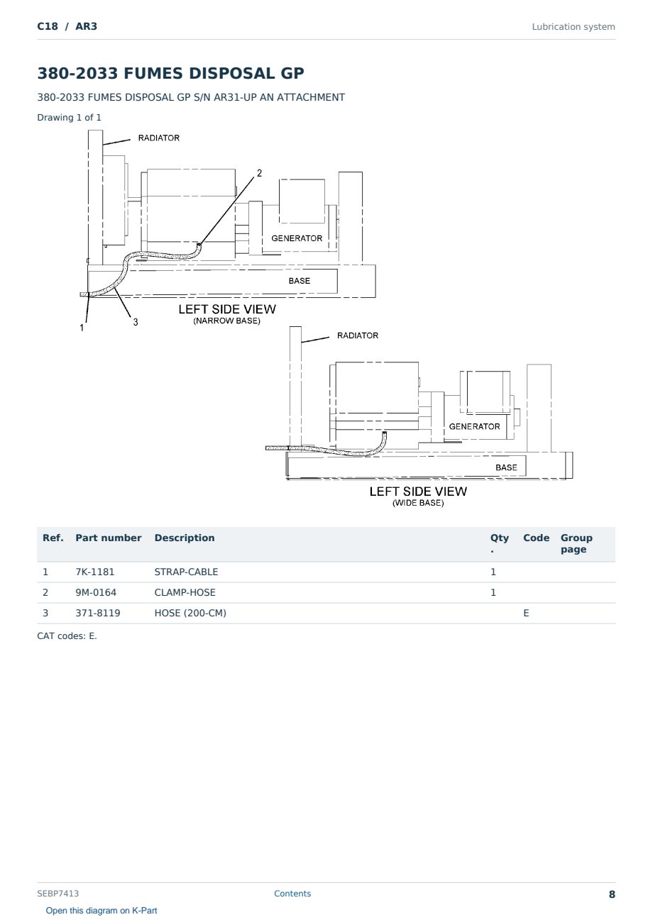 Caterpillar C18 S/N AR3 Partsbook SEBP7413 (English) - sample page 8 of 10 Caterpillar C18 S/N AR3 Partsbook SEBP7413 (English) - sample page 8 of 10