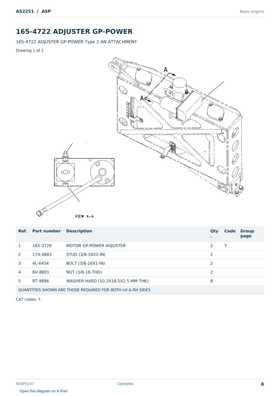 Caterpillar AS2251 S/N ASP Partsbook KEBP0247 (English) - sample page 8 of 10 Caterpillar AS2251 S/N ASP Partsbook KEBP0247 (English) - sample page 8 of 10