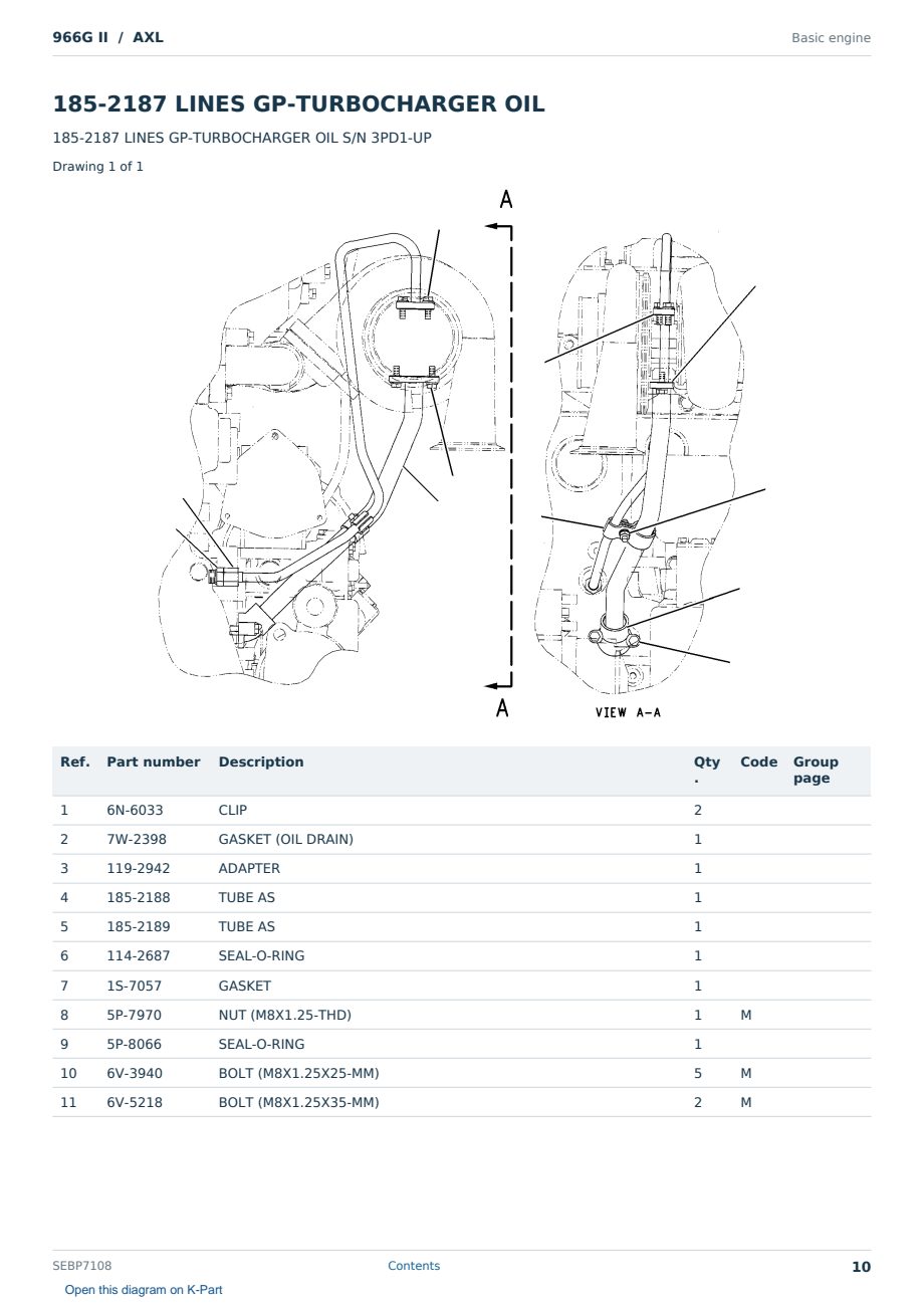 Caterpillar 966G II S/N AXL Partsbook SEBP7108 (English) - sample page 10 of 10 Caterpillar 966G II S/N AXL Partsbook SEBP7108 (English) - sample page 10 of 10