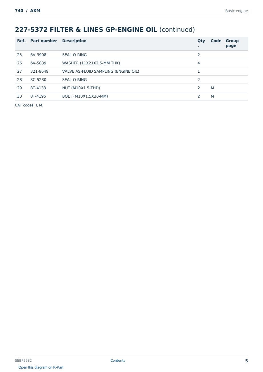 Caterpillar 740 S/N AXM Partsbook SEBP5532 (English) - sample page 5 of 10 Caterpillar 740 S/N AXM Partsbook SEBP5532 (English) - sample page 5 of 10