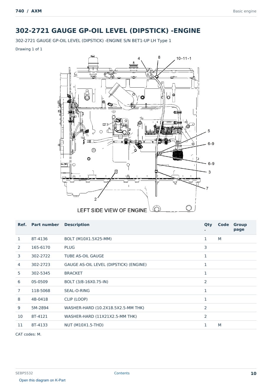 Caterpillar 740 S/N AXM Partsbook SEBP5532 (English) - sample page 10 of 10 Caterpillar 740 S/N AXM Partsbook SEBP5532 (English) - sample page 10 of 10