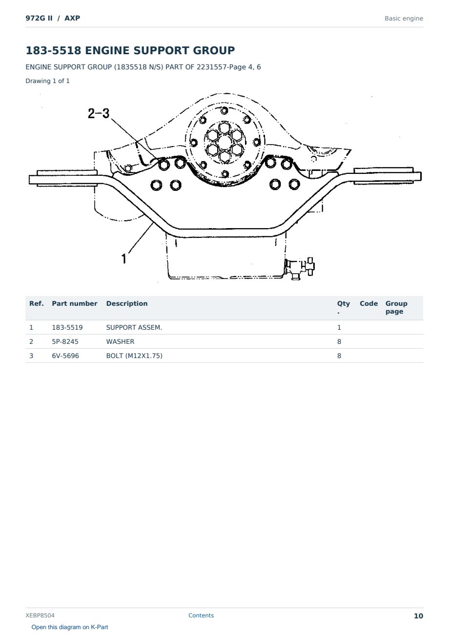 Caterpillar 972G II S/N AXP Partsbook XEBP8504 (English) - sample page 10 of 10 Caterpillar 972G II S/N AXP Partsbook XEBP8504 (English) - sample page 10 of 10