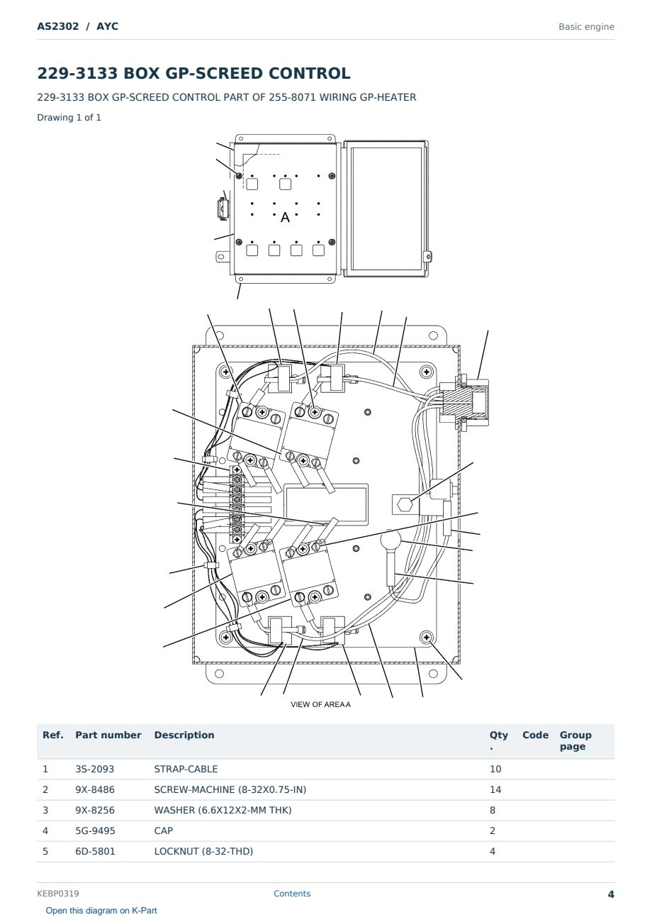 Caterpillar AS2302 S/N AYC Partsbook KEBP0319 (English) - sample page 4 of 10 Caterpillar AS2302 S/N AYC Partsbook KEBP0319 (English) - sample page 4 of 10