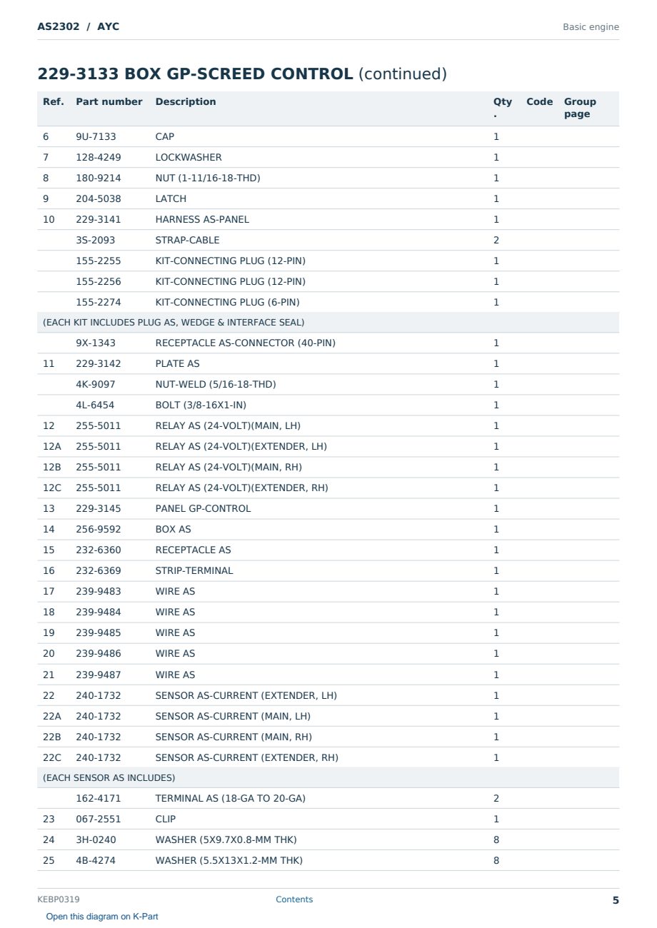 Caterpillar AS2302 S/N AYC Partsbook KEBP0319 (English) - sample page 5 of 10 Caterpillar AS2302 S/N AYC Partsbook KEBP0319 (English) - sample page 5 of 10