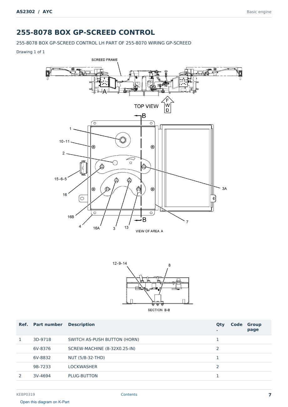 Caterpillar AS2302 S/N AYC Partsbook KEBP0319 (English) - sample page 7 of 10 Caterpillar AS2302 S/N AYC Partsbook KEBP0319 (English) - sample page 7 of 10