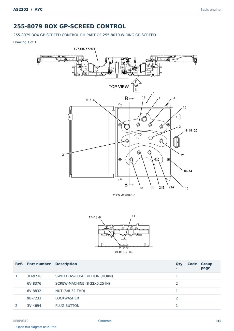 Caterpillar AS2302 S/N AYC Partsbook KEBP0319 (English) - sample page 10 of 10 Caterpillar AS2302 S/N AYC Partsbook KEBP0319 (English) - sample page 10 of 10