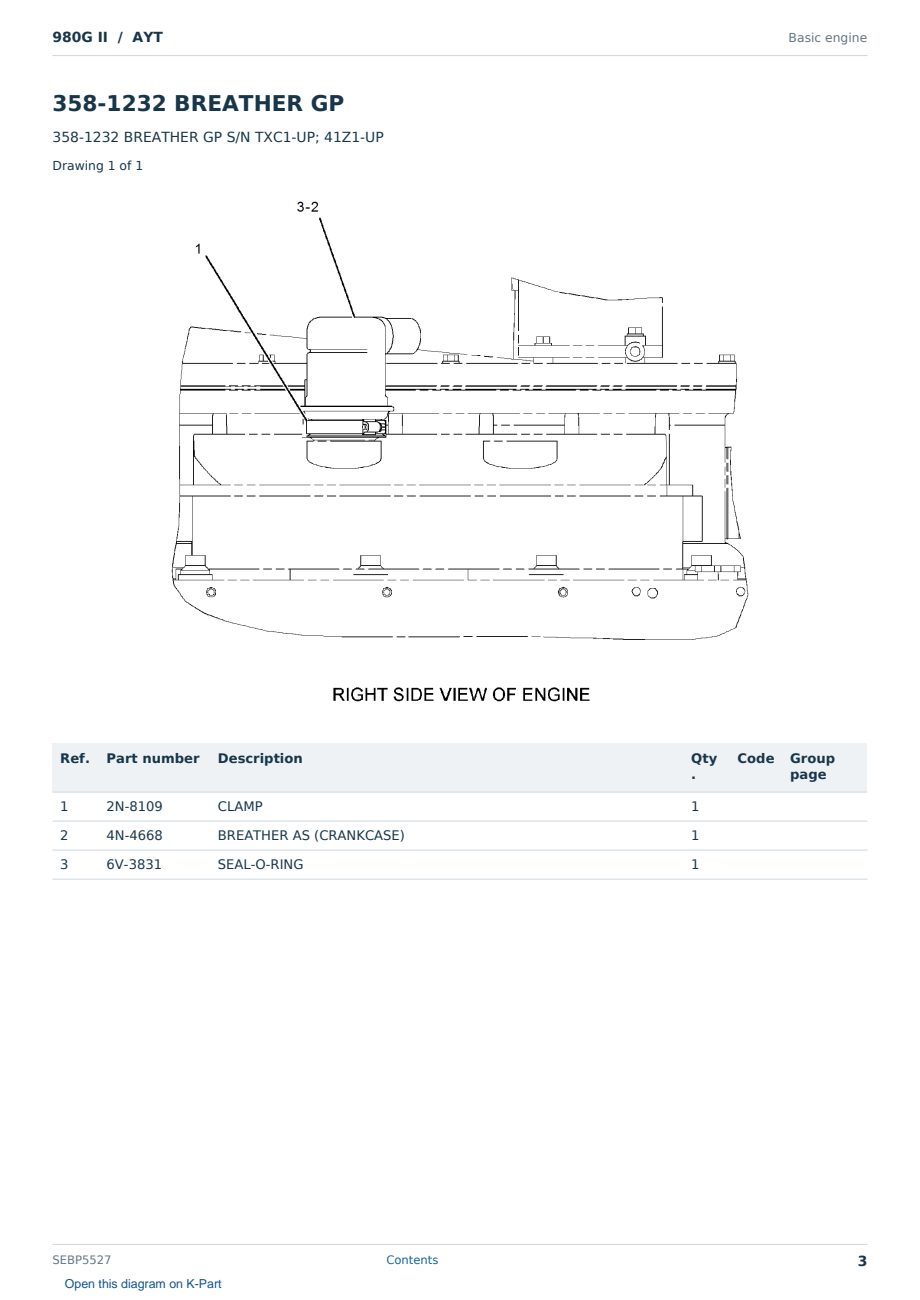 Caterpillar 980G II S/N AYT Partsbook SEBP5527 (English) - sample page 3 of 10 Caterpillar 980G II S/N AYT Partsbook SEBP5527 (English) - sample page 3 of 10