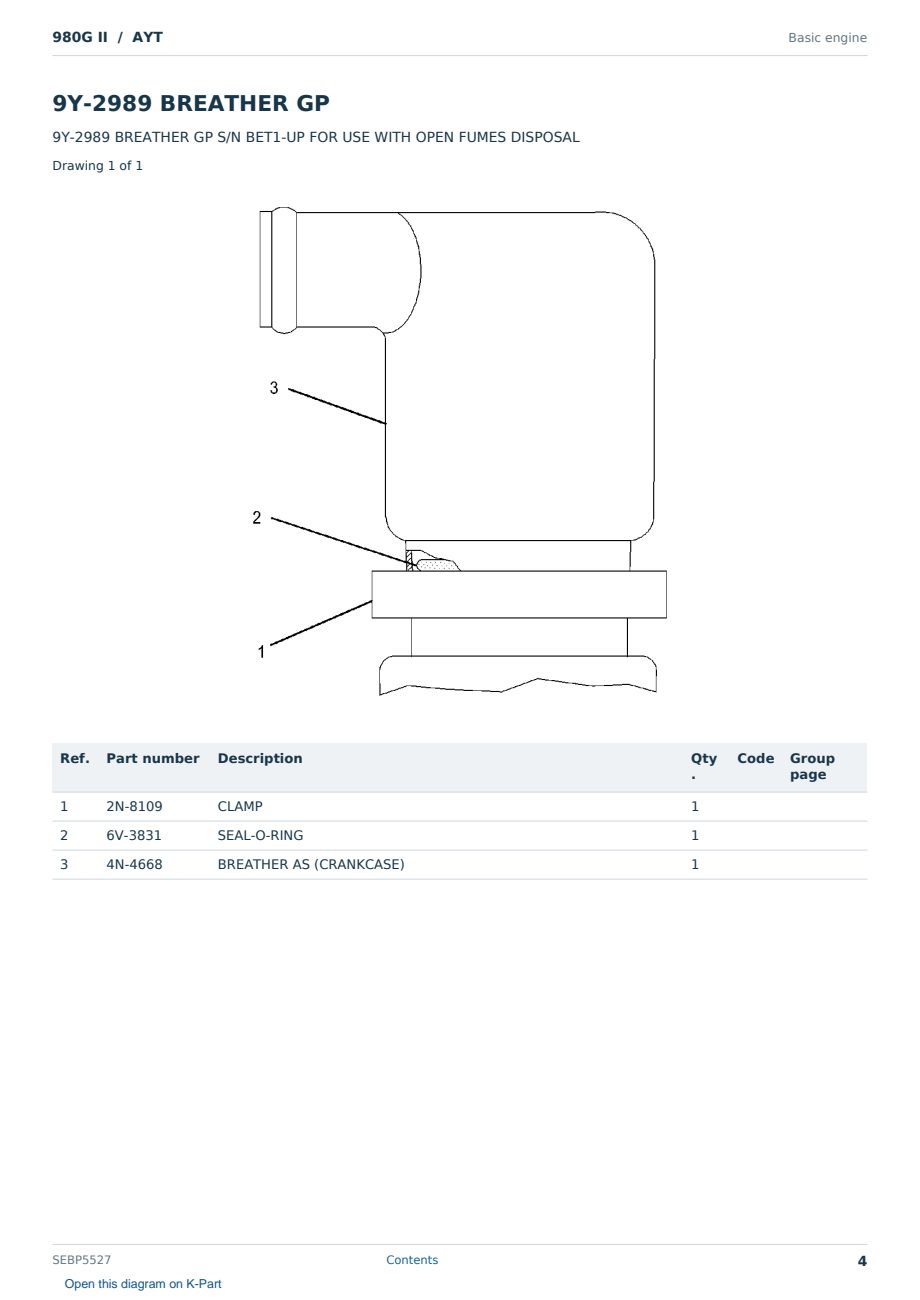Caterpillar 980G II S/N AYT Partsbook SEBP5527 (English) - sample page 4 of 10 Caterpillar 980G II S/N AYT Partsbook SEBP5527 (English) - sample page 4 of 10