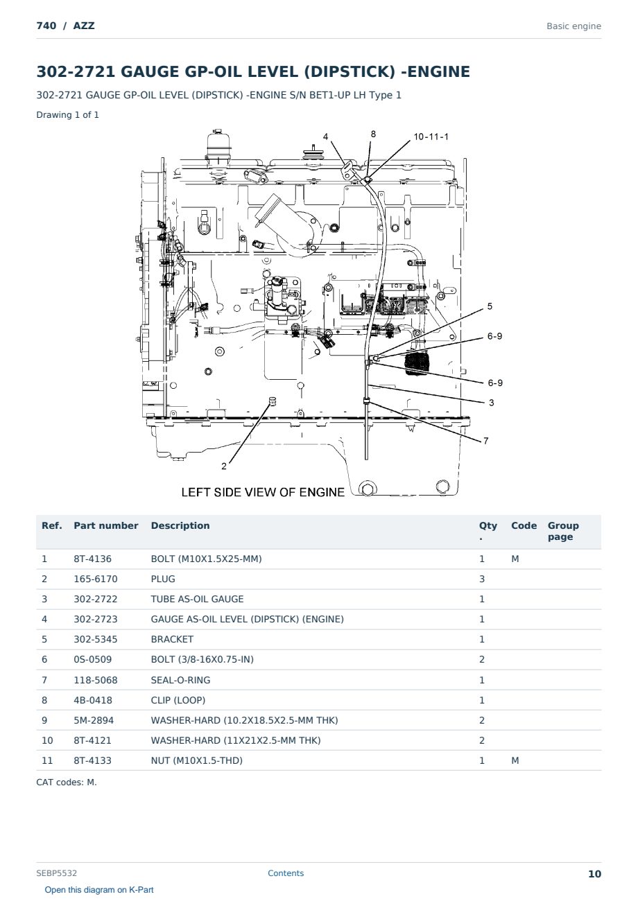 Caterpillar 740 S/N AZZ Partsbook SEBP5532 (English) - sample page 10 of 10 Caterpillar 740 S/N AZZ Partsbook SEBP5532 (English) - sample page 10 of 10