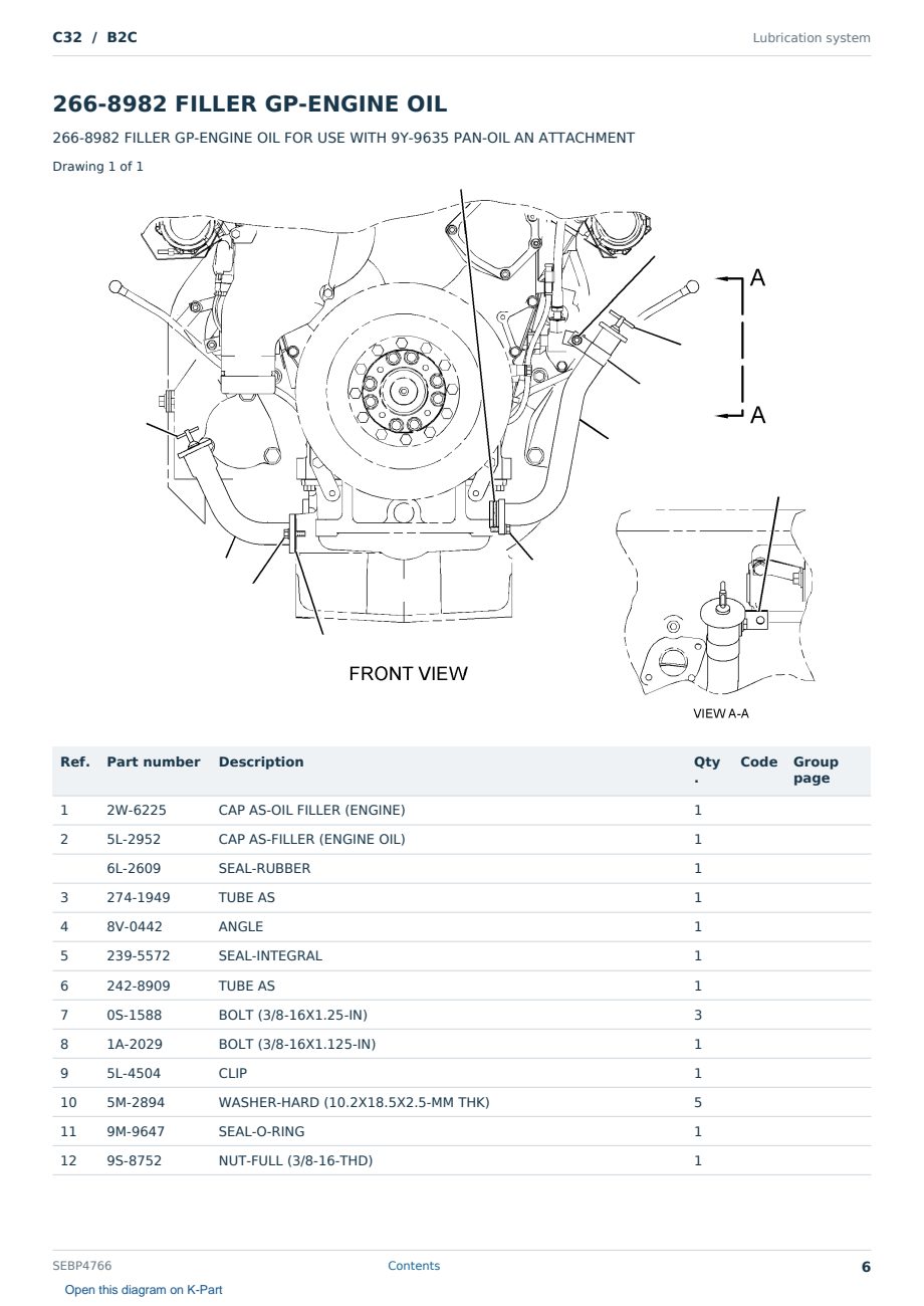 Caterpillar C32 S/N B2C Partsbook SEBP4766 (English) - sample page 6 of 10 Caterpillar C32 S/N B2C Partsbook SEBP4766 (English) - sample page 6 of 10