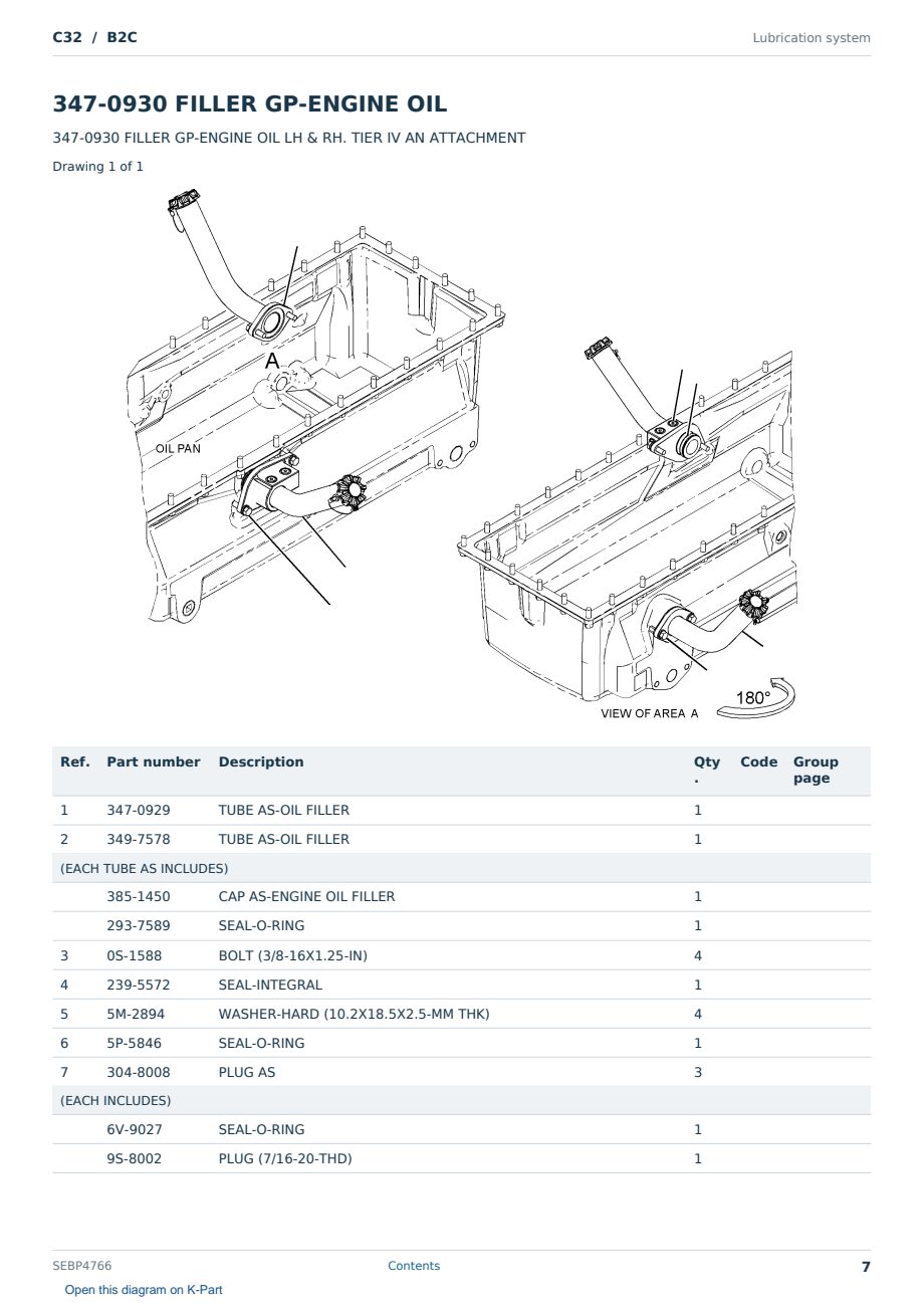 Caterpillar C32 S/N B2C Partsbook SEBP4766 (English) - sample page 7 of 10 Caterpillar C32 S/N B2C Partsbook SEBP4766 (English) - sample page 7 of 10