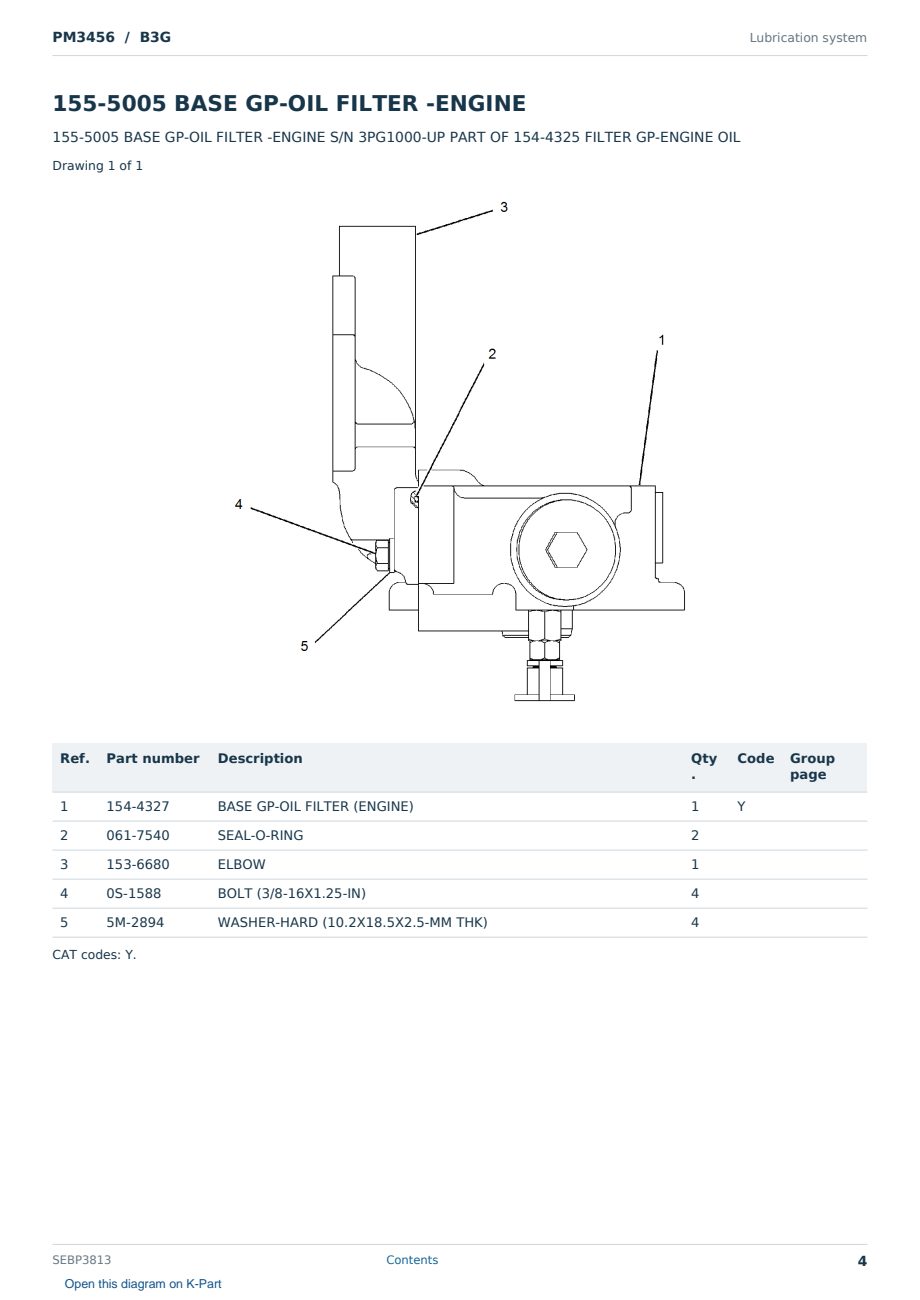 Caterpillar PM3456 S/N B3G Partsbook SEBP3813 (English) - sample page 4 of 10 Caterpillar PM3456 S/N B3G Partsbook SEBP3813 (English) - sample page 4 of 10