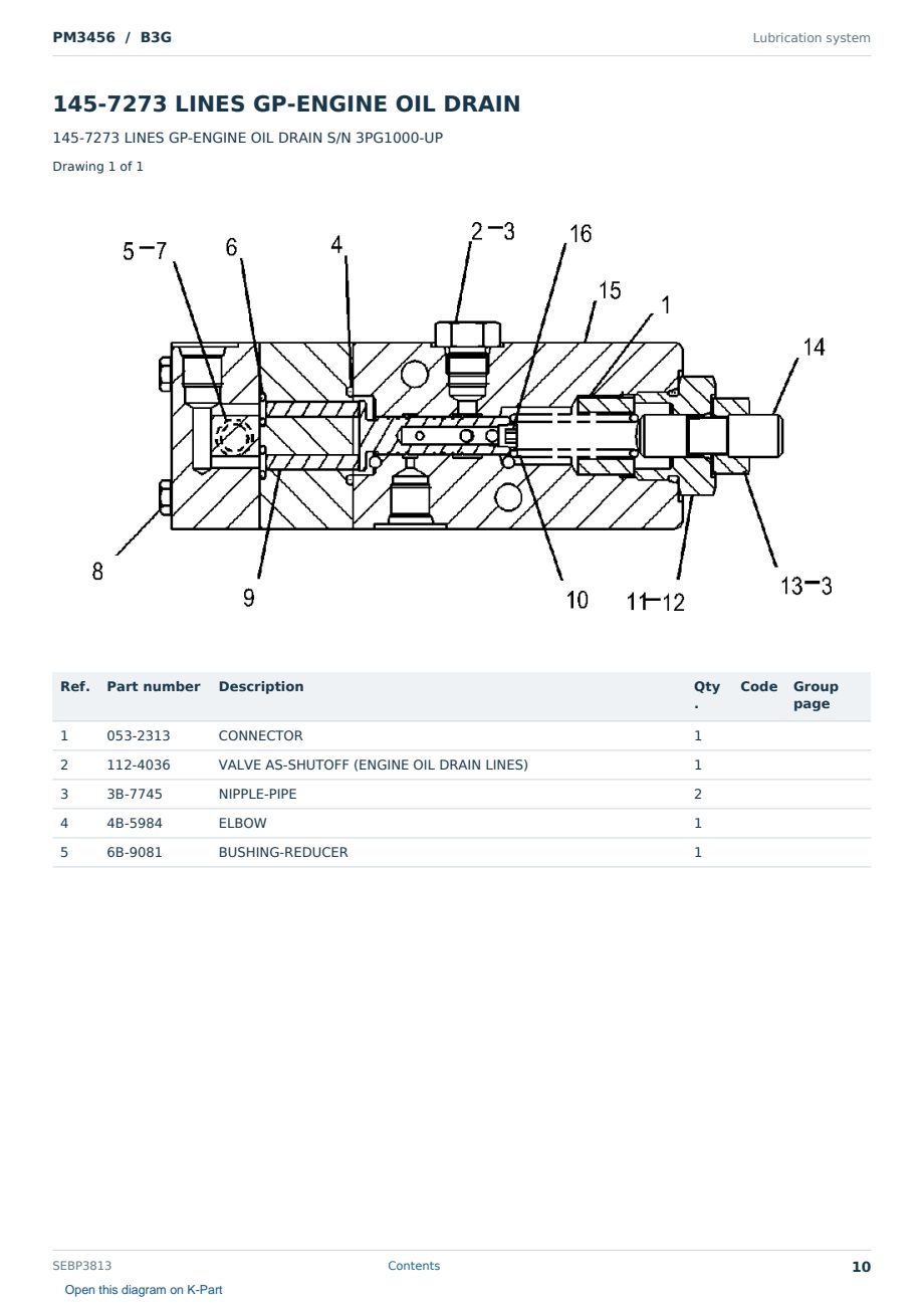 Caterpillar PM3456 S/N B3G Partsbook SEBP3813 (English) - sample page 10 of 10 Caterpillar PM3456 S/N B3G Partsbook SEBP3813 (English) - sample page 10 of 10