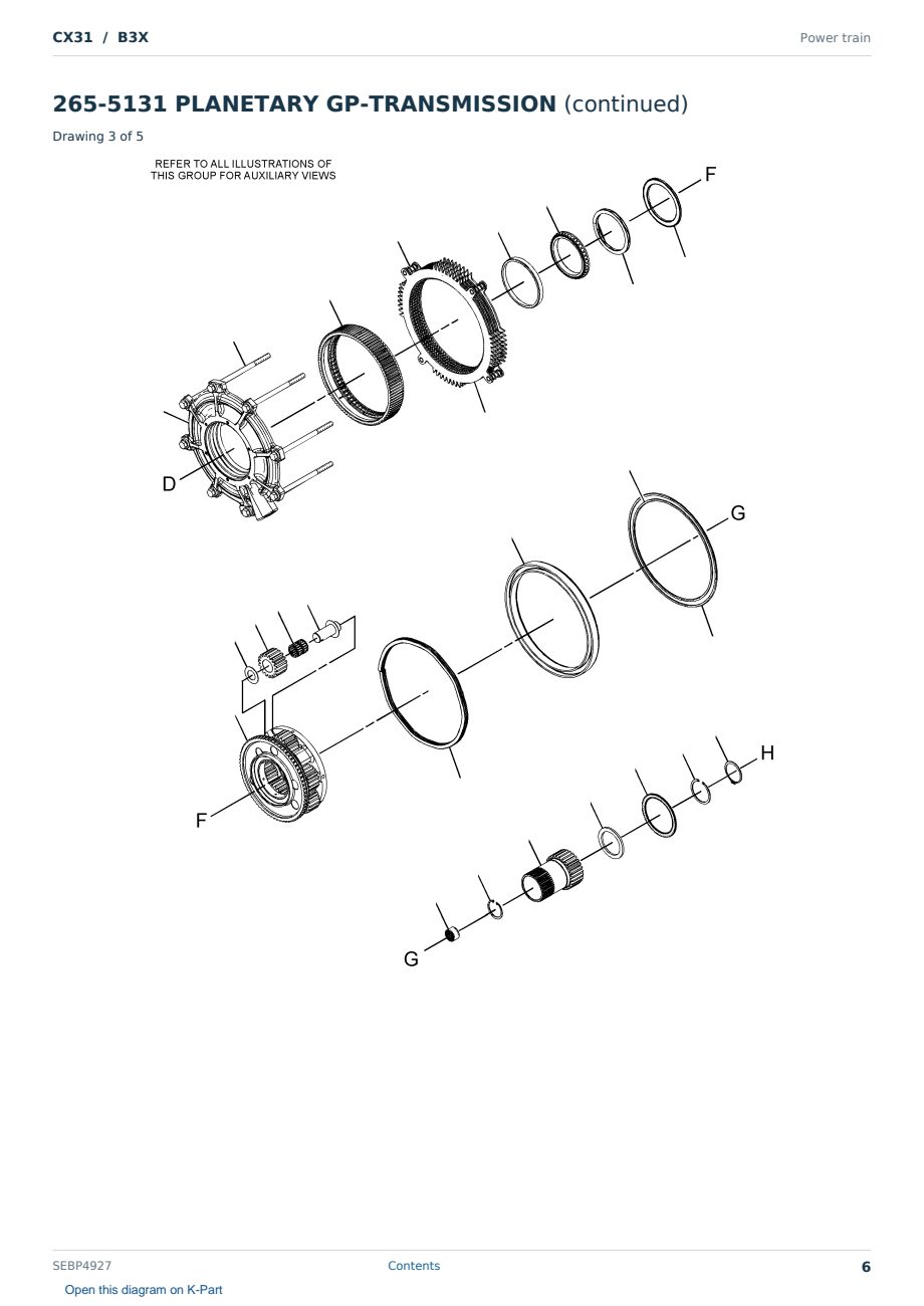 Caterpillar CX31 S/N B3X Partsbook SEBP4927 (English) - sample page 6 of 10 Caterpillar CX31 S/N B3X Partsbook SEBP4927 (English) - sample page 6 of 10