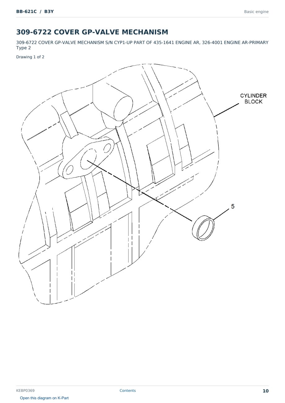 Caterpillar BB-621C S/N B3Y Partsbook KEBP0369 (English) - sample page 10 of 10 Caterpillar BB-621C S/N B3Y Partsbook KEBP0369 (English) - sample page 10 of 10