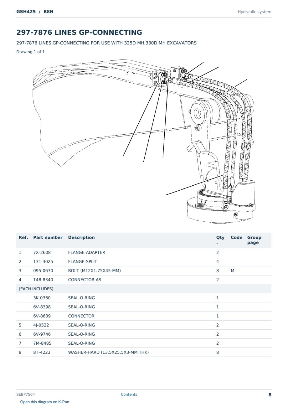 Caterpillar GSH425 S/N B8N Partsbook SEBP7564 (English) - sample page 8 of 10 Caterpillar GSH425 S/N B8N Partsbook SEBP7564 (English) - sample page 8 of 10
