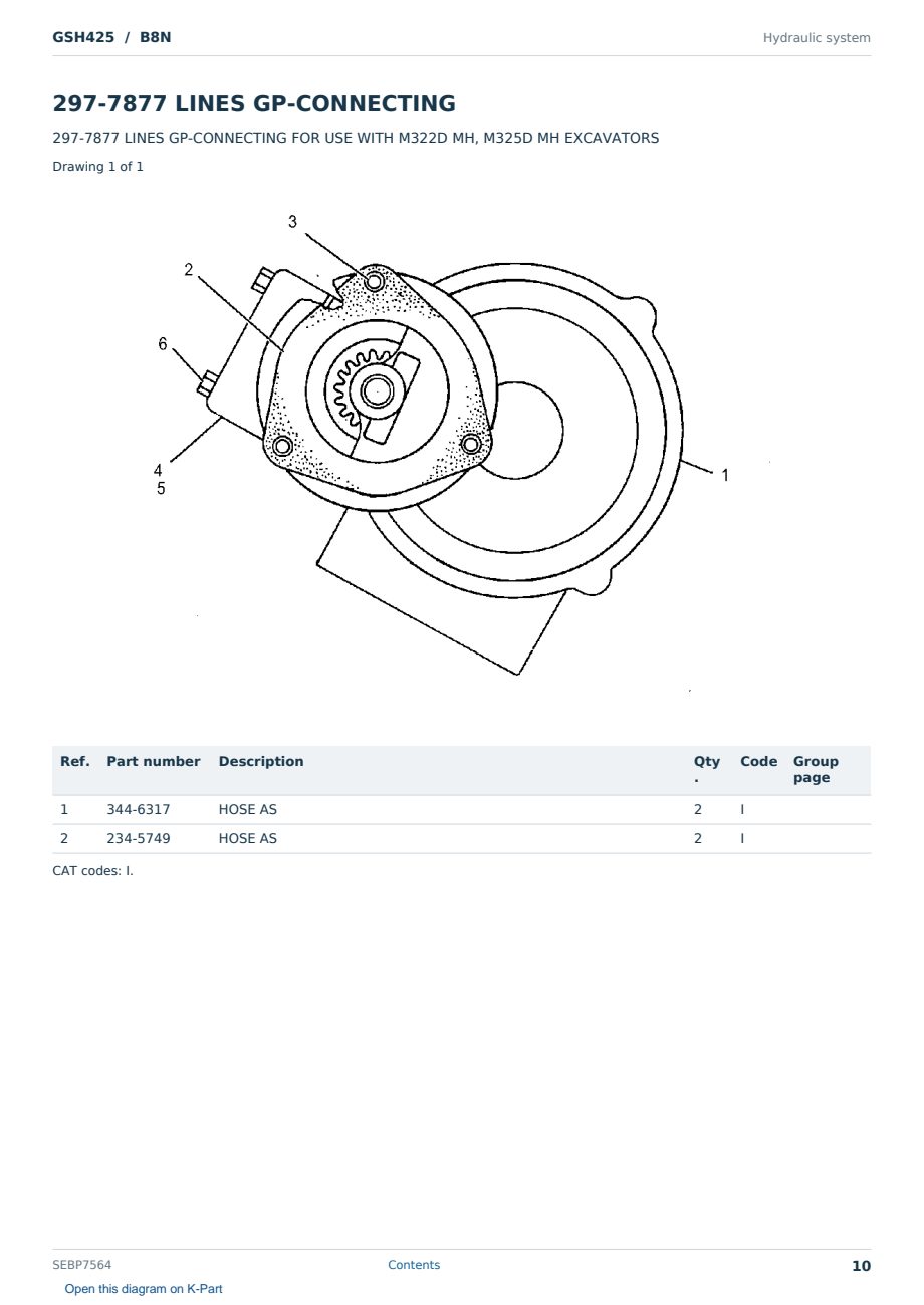 Caterpillar GSH425 S/N B8N Partsbook SEBP7564 (English) - sample page 10 of 10 Caterpillar GSH425 S/N B8N Partsbook SEBP7564 (English) - sample page 10 of 10