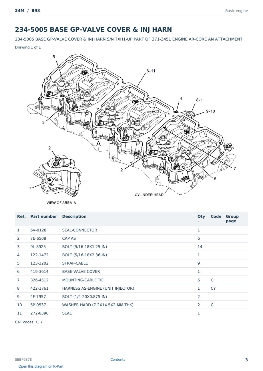 Caterpillar 24M S/N B93 Partsbook SEBP6378 (English) - sample page 3 of 10 Caterpillar 24M S/N B93 Partsbook SEBP6378 (English) - sample page 3 of 10