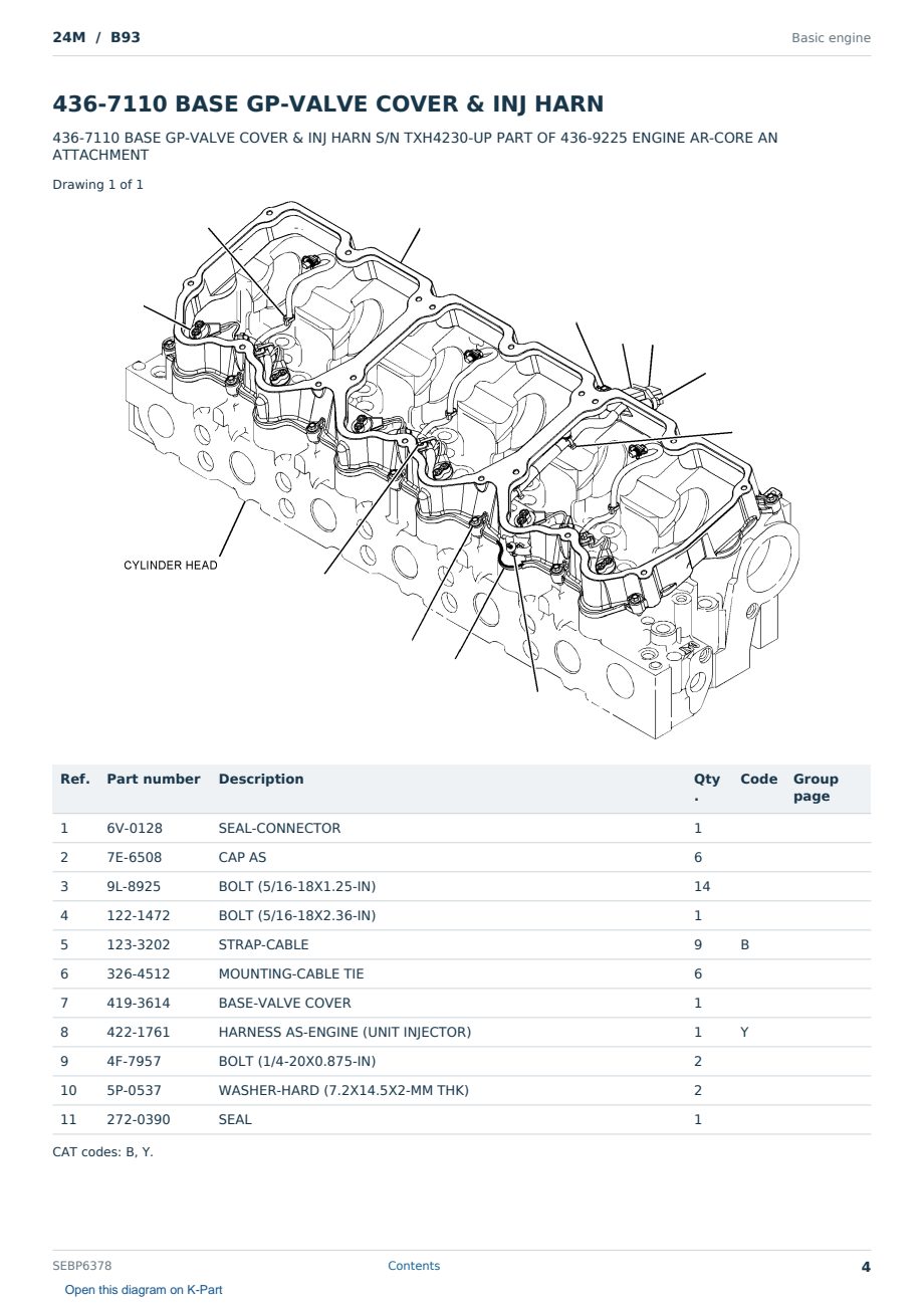 Caterpillar 24M S/N B93 Partsbook SEBP6378 (English) - sample page 4 of 10 Caterpillar 24M S/N B93 Partsbook SEBP6378 (English) - sample page 4 of 10