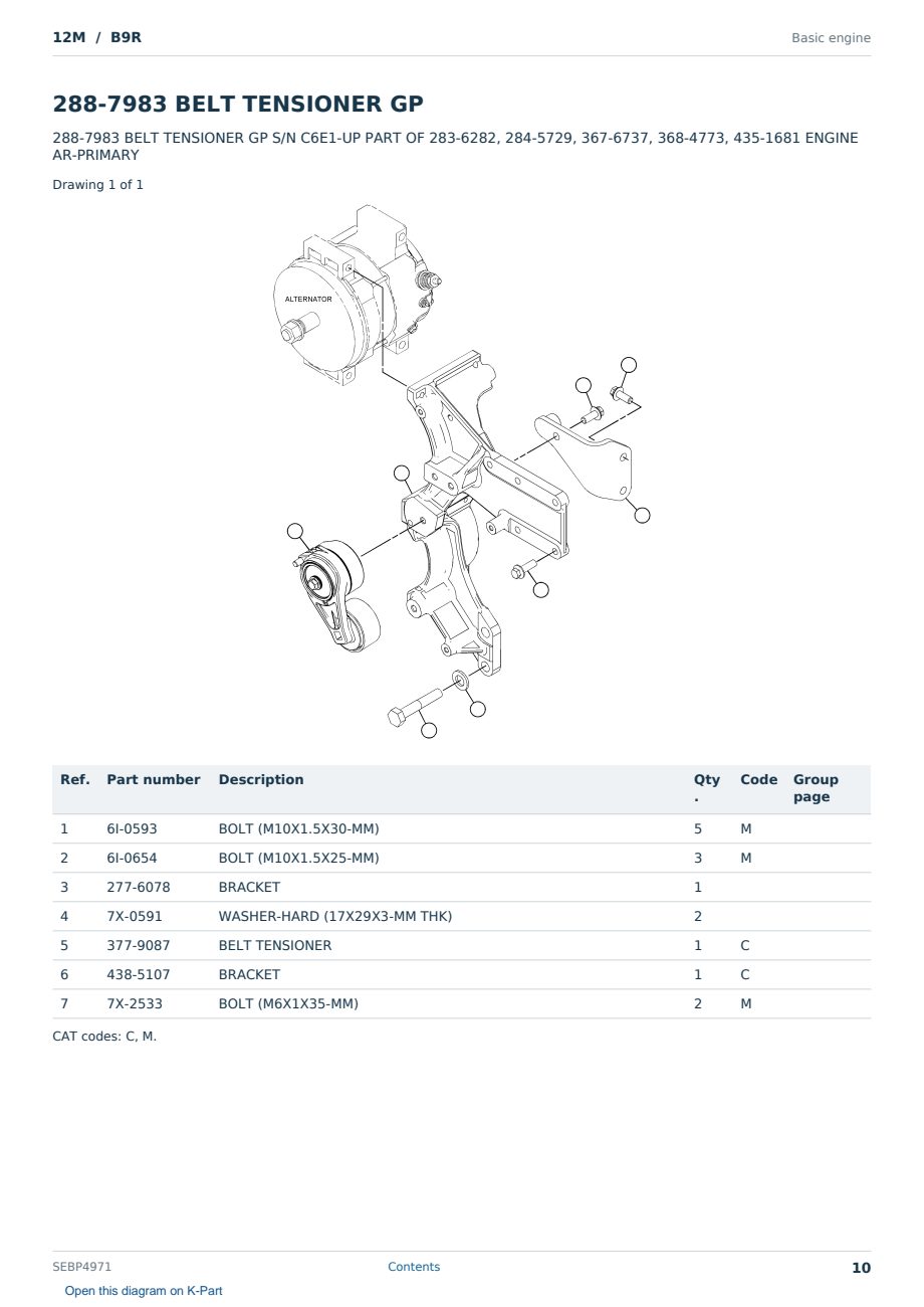 Caterpillar 12M S/N B9R Partsbook SEBP4971 (English) - sample page 10 of 10 Caterpillar 12M S/N B9R Partsbook SEBP4971 (English) - sample page 10 of 10
