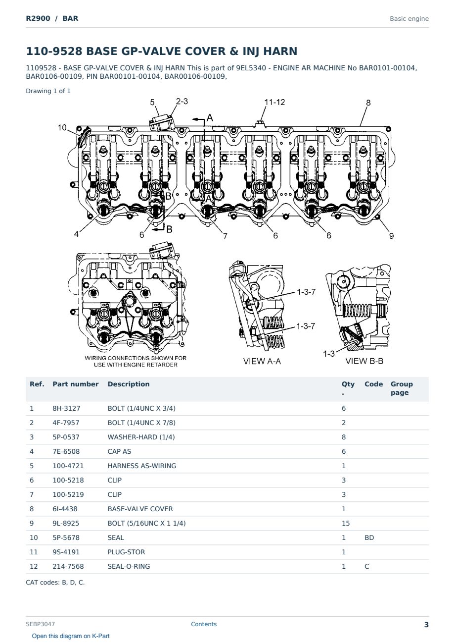 Caterpillar R2900 S/N BAR Partsbook SEBP3047 (English) - sample page 3 of 10 Caterpillar R2900 S/N BAR Partsbook SEBP3047 (English) - sample page 3 of 10