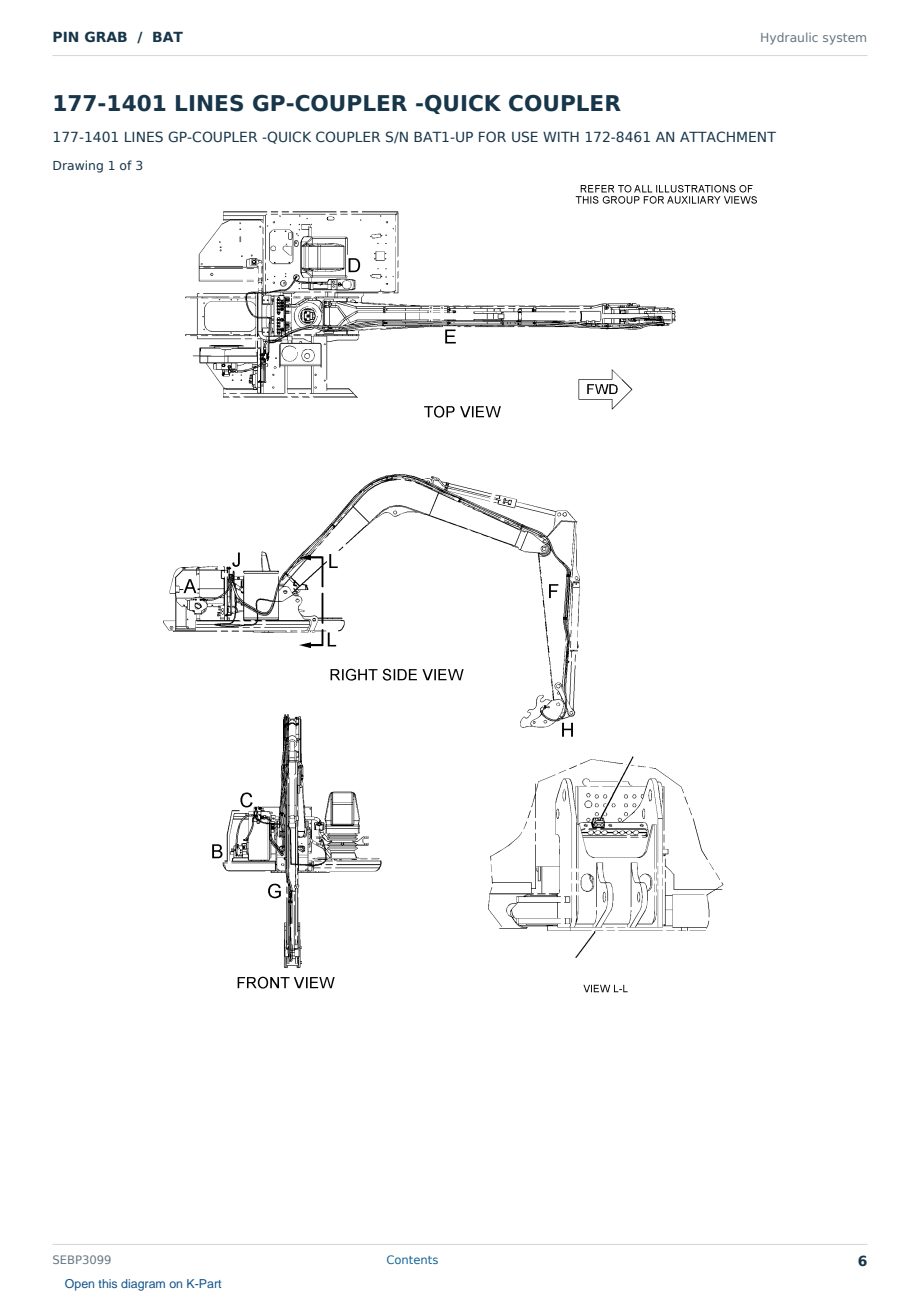 Caterpillar PIN GRAB S/N BAT Partsbook SEBP3099 (English) - sample page 6 of 10 Caterpillar PIN GRAB S/N BAT Partsbook SEBP3099 (English) - sample page 6 of 10
