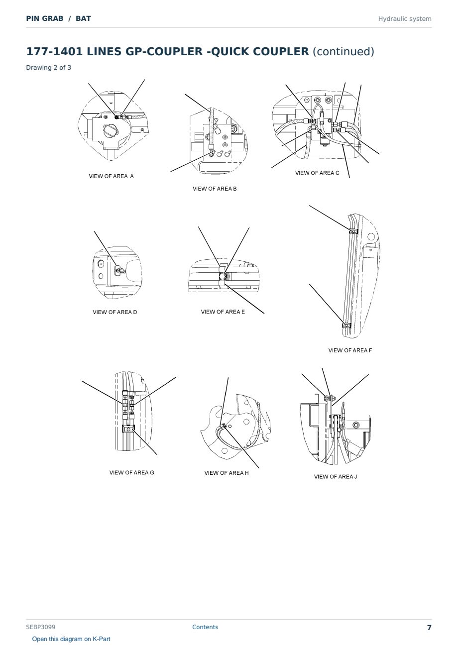 Caterpillar PIN GRAB S/N BAT Partsbook SEBP3099 (English) - sample page 7 of 10 Caterpillar PIN GRAB S/N BAT Partsbook SEBP3099 (English) - sample page 7 of 10