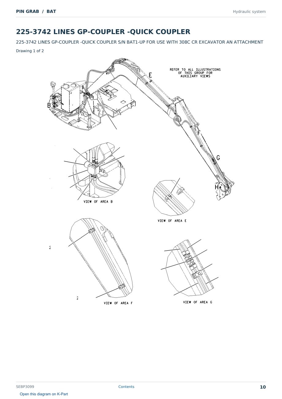 Caterpillar PIN GRAB S/N BAT Partsbook SEBP3099 (English) - sample page 10 of 10 Caterpillar PIN GRAB S/N BAT Partsbook SEBP3099 (English) - sample page 10 of 10