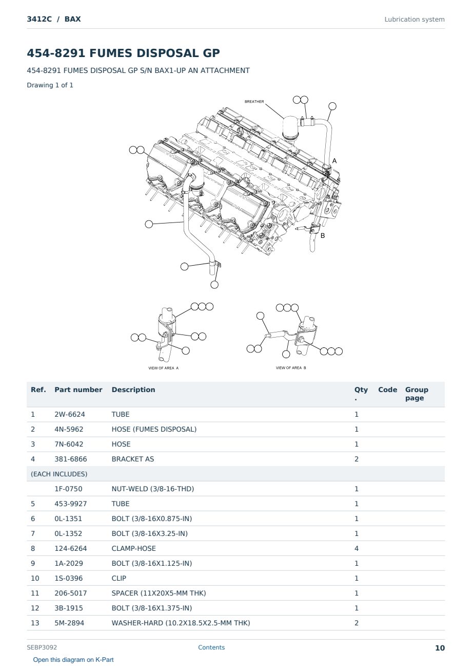 Caterpillar 3412C S/N BAX Partsbook SEBP3092 (English) - sample page 10 of 10 Caterpillar 3412C S/N BAX Partsbook SEBP3092 (English) - sample page 10 of 10