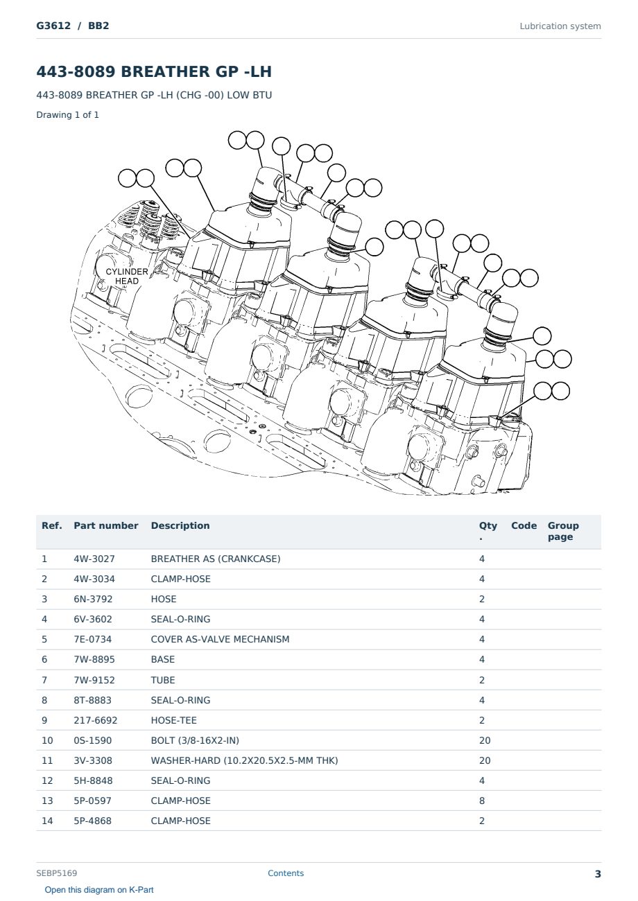 Caterpillar G3612 S/N BB2 Partsbook SEBP5169 (English) - sample page 3 of 10 Caterpillar G3612 S/N BB2 Partsbook SEBP5169 (English) - sample page 3 of 10