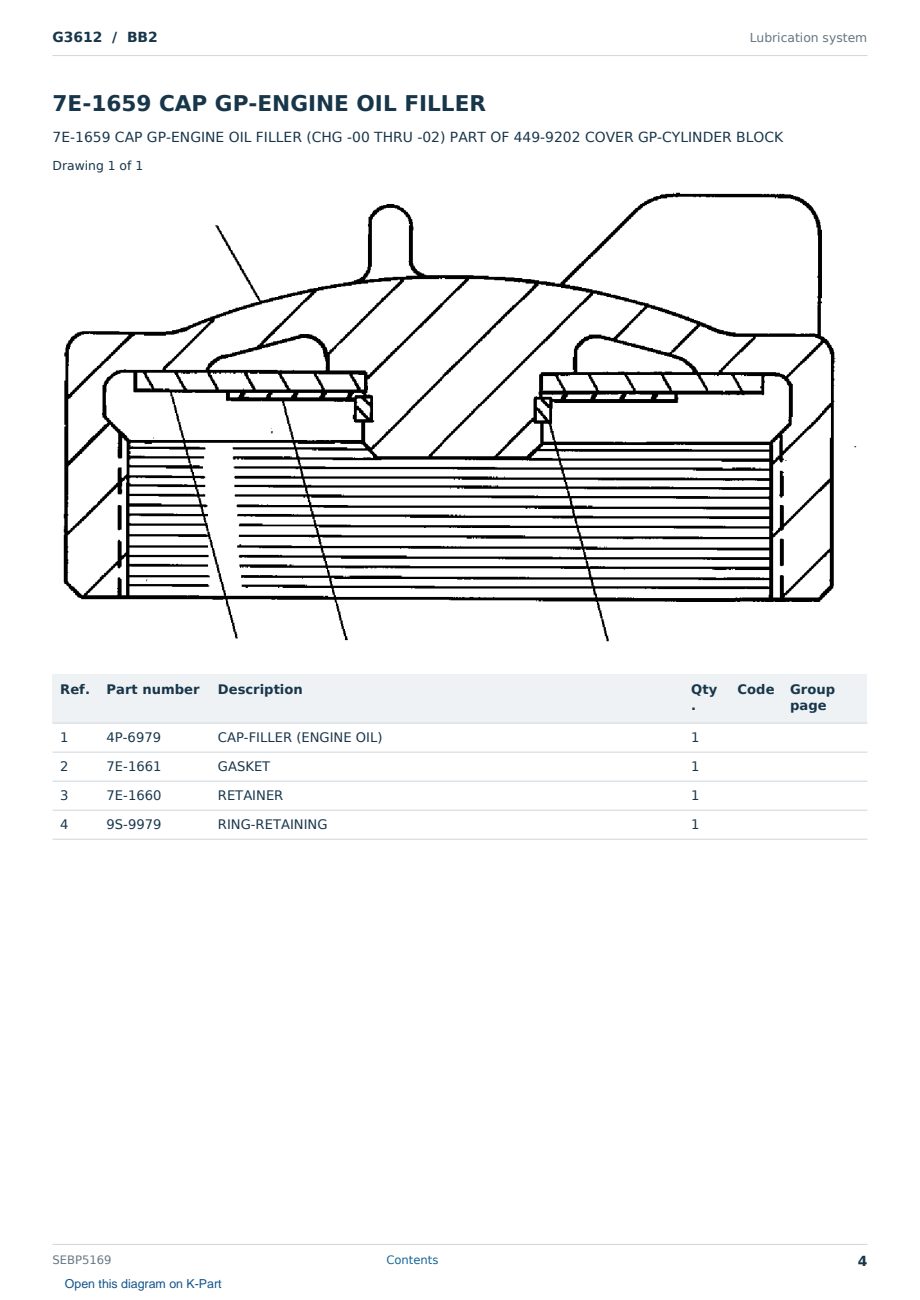 Caterpillar G3612 S/N BB2 Partsbook SEBP5169 (English) - sample page 4 of 10 Caterpillar G3612 S/N BB2 Partsbook SEBP5169 (English) - sample page 4 of 10