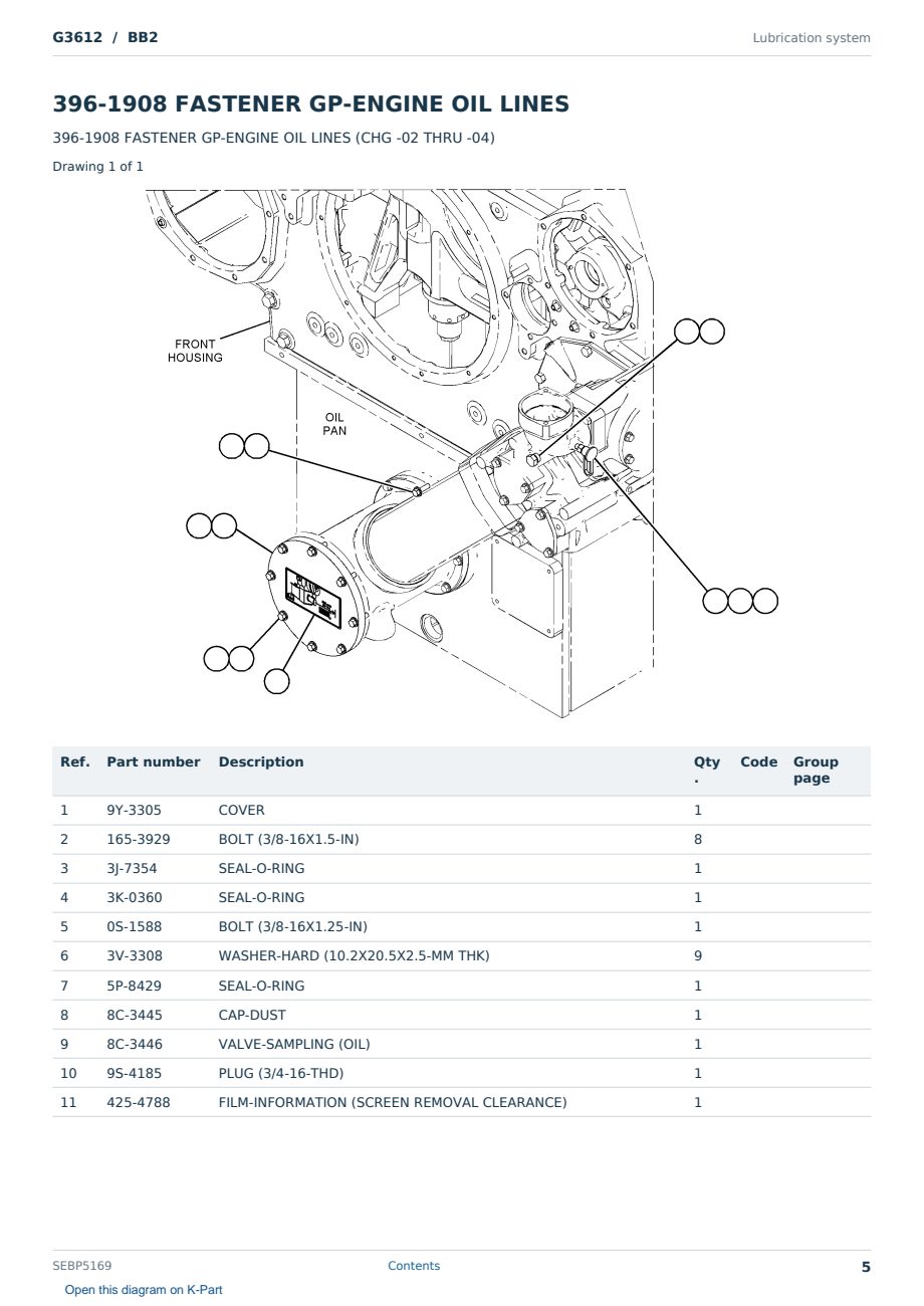 Caterpillar G3612 S/N BB2 Partsbook SEBP5169 (English) - sample page 5 of 10 Caterpillar G3612 S/N BB2 Partsbook SEBP5169 (English) - sample page 5 of 10