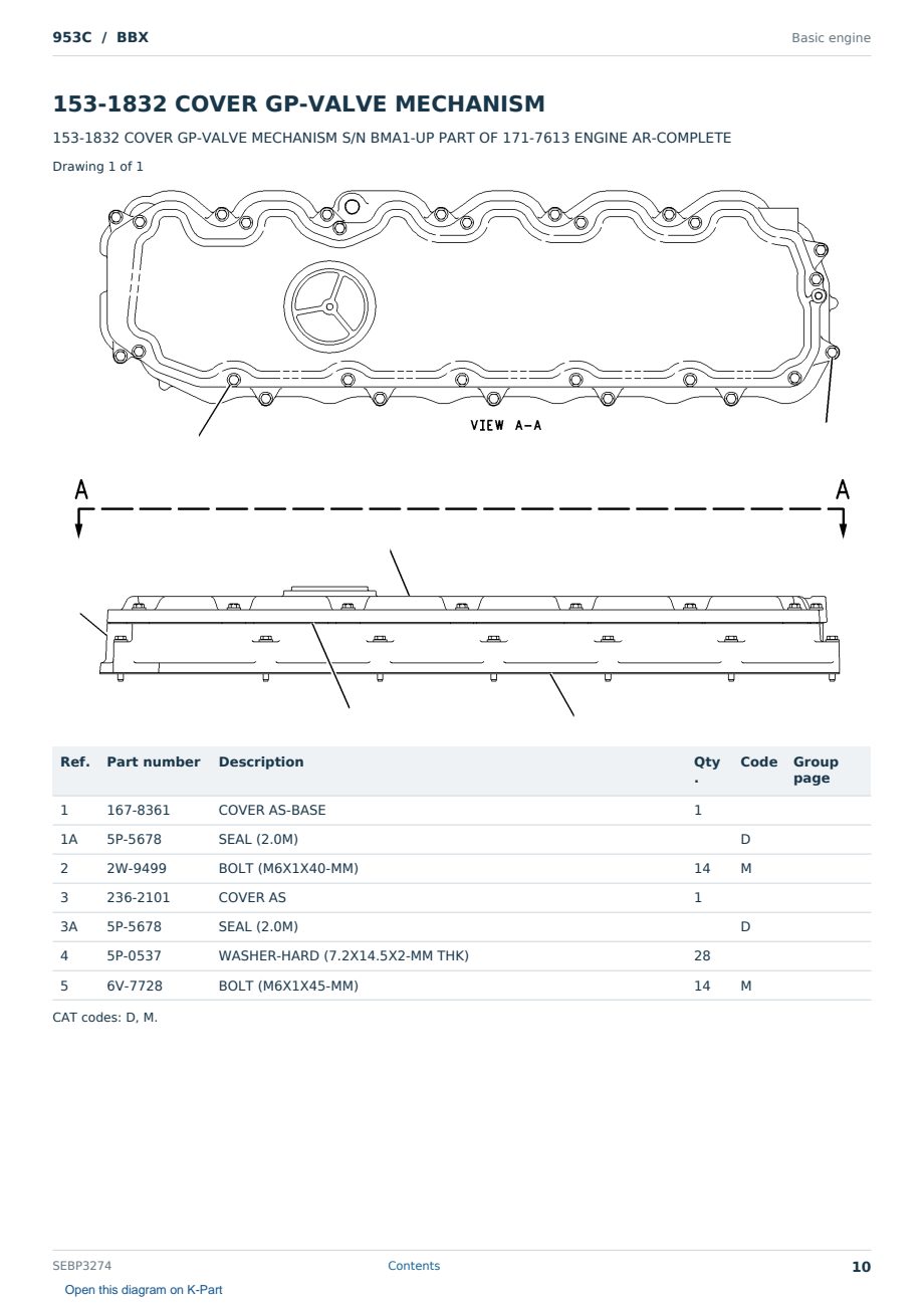 Caterpillar 953C S/N BBX Partsbook SEBP3274 (English) - sample page 10 of 10 Caterpillar 953C S/N BBX Partsbook SEBP3274 (English) - sample page 10 of 10