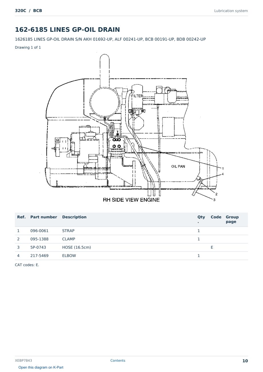 Caterpillar 320C S/N BCB Partsbook XEBP7843 (English) - sample page 10 of 10 Caterpillar 320C S/N BCB Partsbook XEBP7843 (English) - sample page 10 of 10