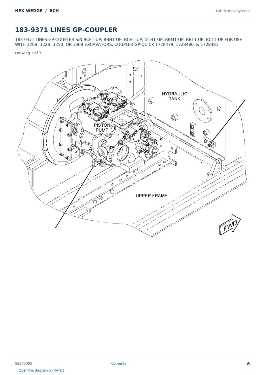 Caterpillar HEX-WEDGE S/N BCH Partsbook SEBP3085 (English) - sample page 6 of 10 Caterpillar HEX-WEDGE S/N BCH Partsbook SEBP3085 (English) - sample page 6 of 10