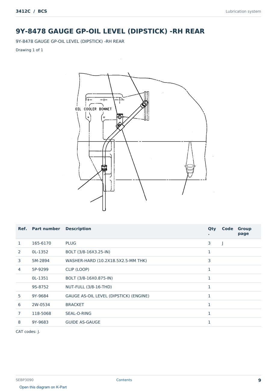 Caterpillar 3412C S/N BCS Partsbook SEBP3090 (English) - sample page 9 of 10 Caterpillar 3412C S/N BCS Partsbook SEBP3090 (English) - sample page 9 of 10