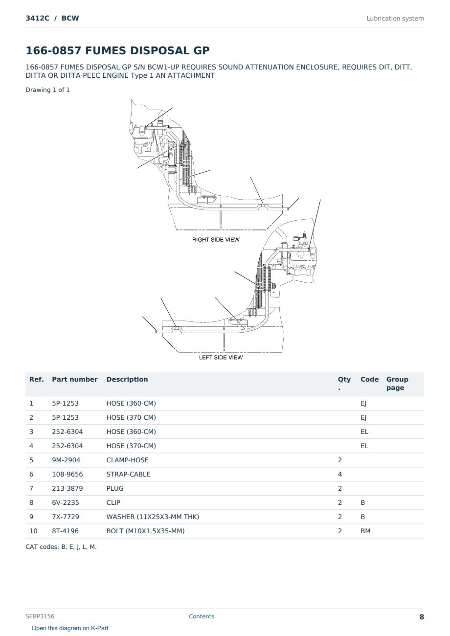 Caterpillar 3412C S/N BCW Partsbook SEBP3156 (English) - sample page 8 of 10 Caterpillar 3412C S/N BCW Partsbook SEBP3156 (English) - sample page 8 of 10